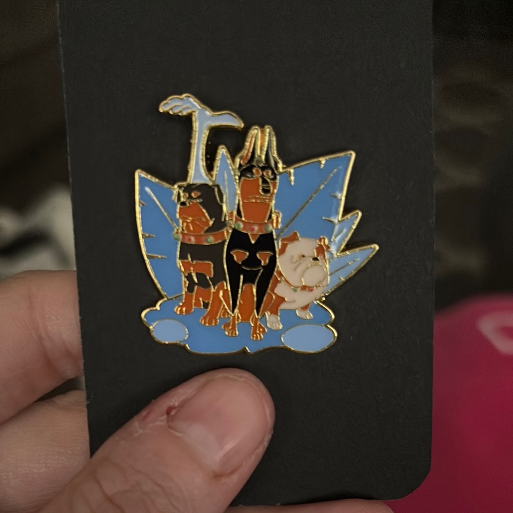 Cartoon Dog Enamel Pin—-up dogs